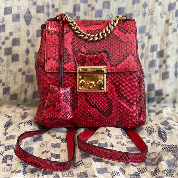 *RARE*Authentic Gucci Padlock Python Mini Backpack - Picture 1 of 15
